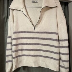 Hollister Cream Ribbed Sweater